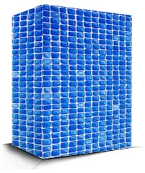 Linha Pastilhas - VINTAGE BLUE Estampas Piscinas de Vinil